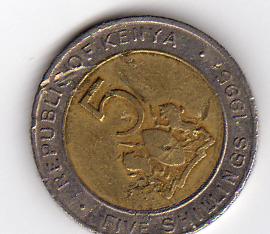  Kenia 5 Shillings 1995   