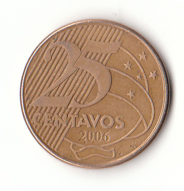  25 Centavos Brasilien 2006 (G626)   