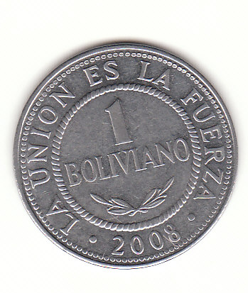 1 Boliviano Bolivien 2008 (G631)   