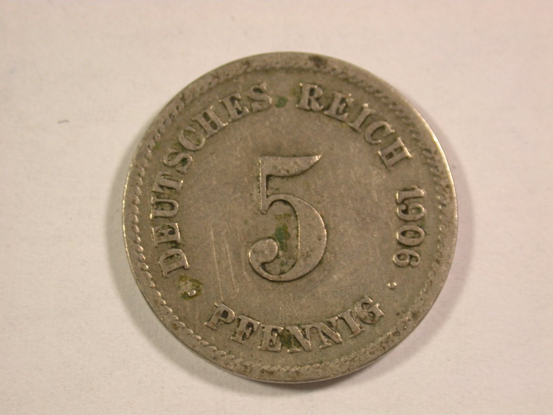 14106 KR 5 Pfennig 1906 G in ss+ Orginalbilder !!