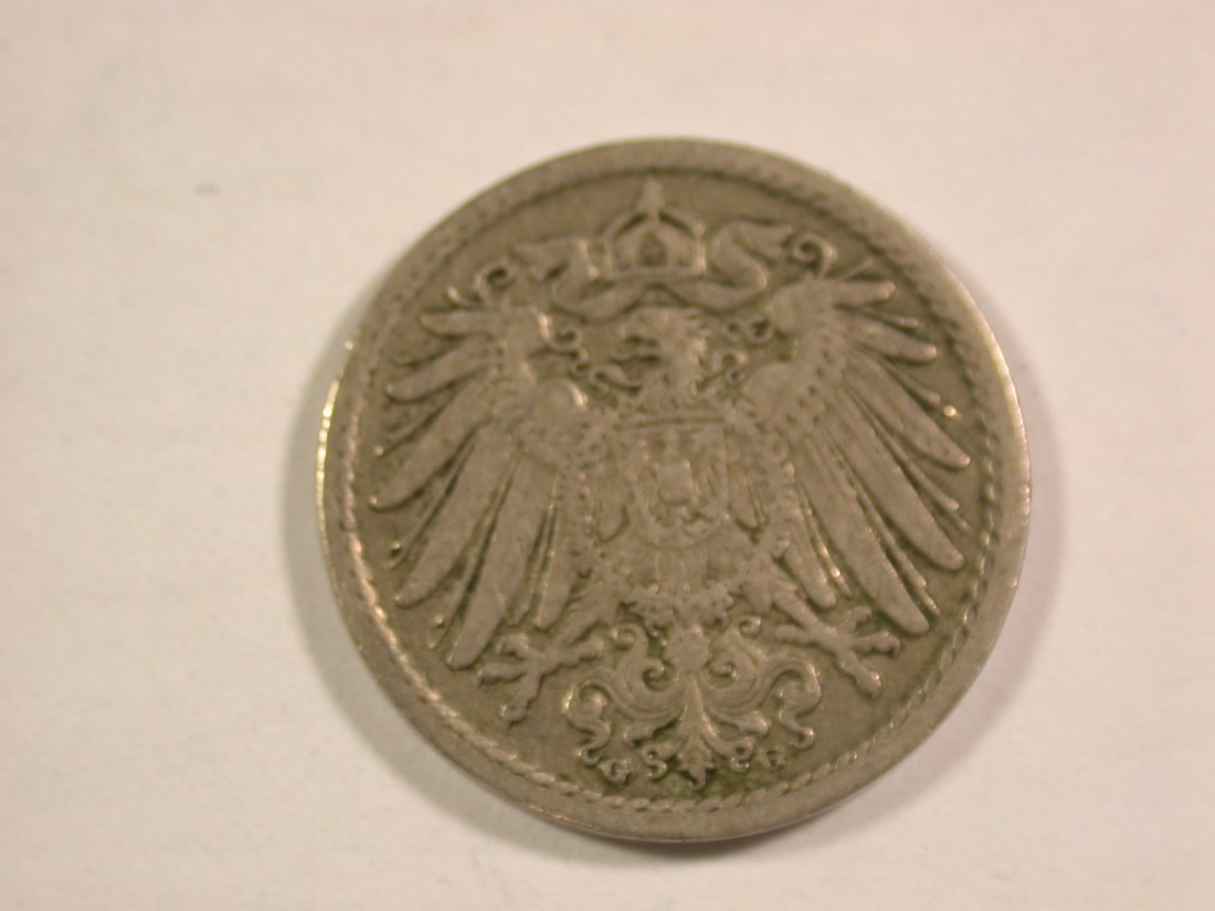  14106 KR  5 Pfennig 1906 G  in ss+ Orginalbilder !!   