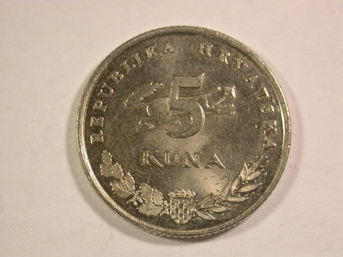  14106 Kroatien 5 Kuna Bär 2007 in vz-st/f.st Orginalbilder !!   