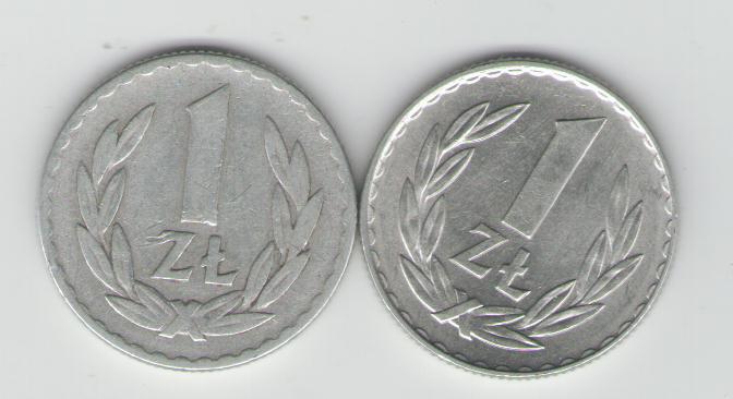  Lot 1 Zloty Münzen Polen(k242)   