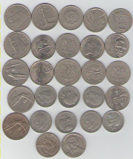  Lot 10 Zloty Münzen Polen(k245)   