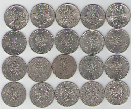  Lot 20 Zloty Münzen PolenK246)   