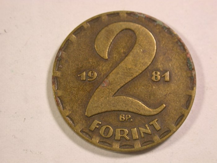 14108 Ungarn 2 Forint 1981 in ss Orginalbilder!