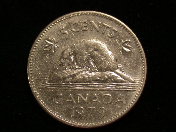 14108 Kanada 5 Cents 1979 in vz/vz+ (AU) Orginalbilder!