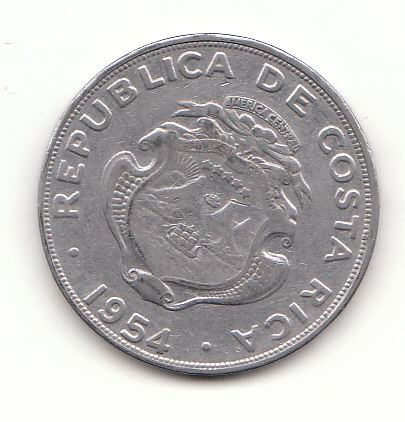  1 Colon Costa Rica 1954 (G734)   