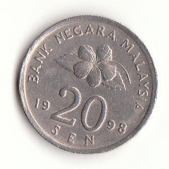  20 Sen Malaysia 1998 (F562)   