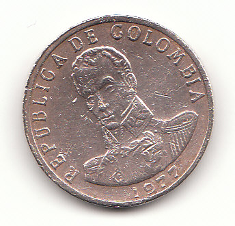  2 Peso Kolumbien 1977  (F808)   