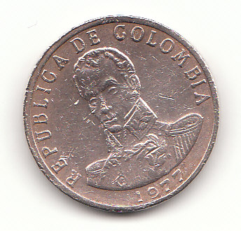 2 Peso Kolumbien 1977 (F808)