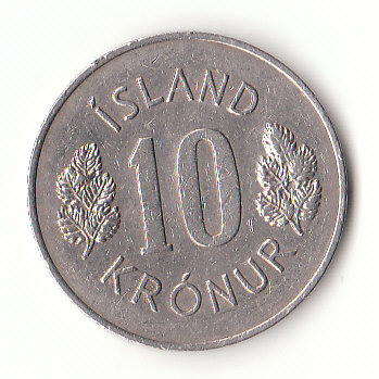  10 Kronur Island 1971 (F696)   