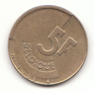  5 Francs Belgique 1993 (F927)   