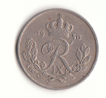  25 Ore Dänemark 1950 ( G805)   