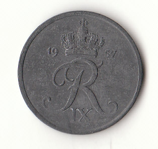  2 Ore Dänemark 1957 ( G806)   