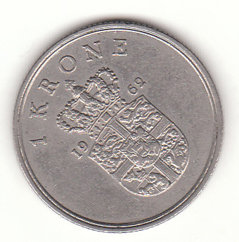  1 Krone Dänemark 1962 (G814)   