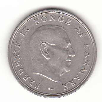  1 Krone Dänemark 1962 (G814)   