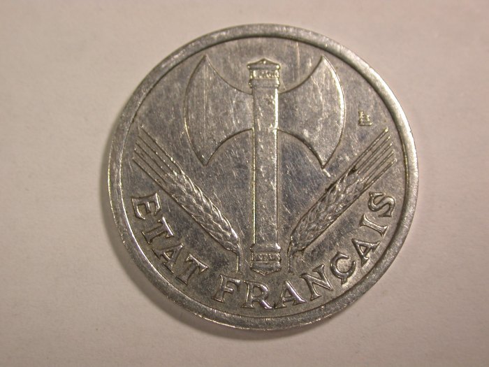  14004 Frankreich 1 Franc 1943 in sehr schön Orginalbilder   