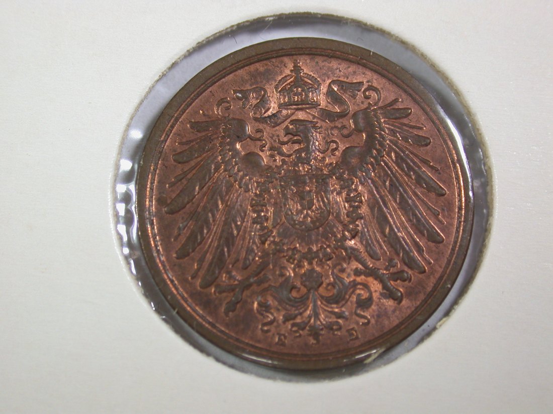  14110 KR  2 Pfennig 1916 E in vz-st/f.st  Orginalbilder   