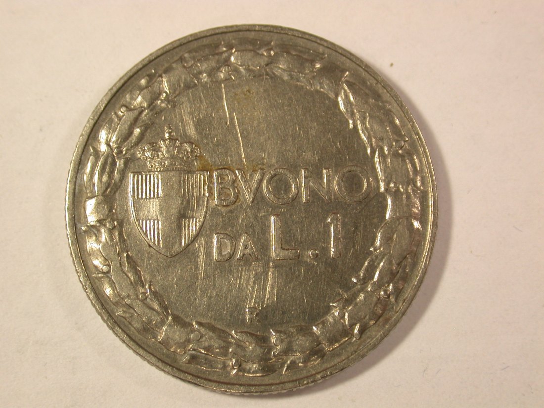  14110 Italien  1 Lira 1922 in ss+/ss-vz Orginalbilder   