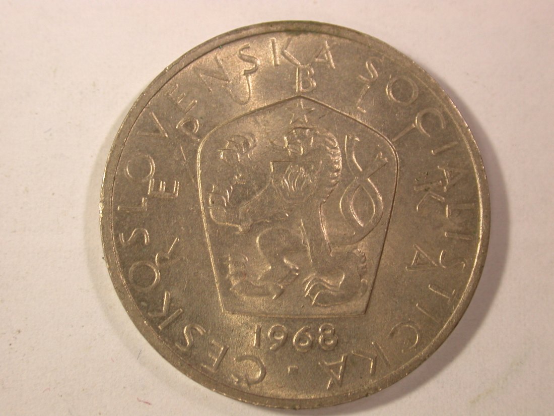  14111 CSSR 5 Kronen 1968 in f.st/st  Orginalbilder   