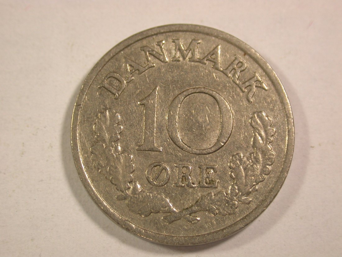 14005 Dänemark 10 Öre 1961 in ss+ Orginalbilder