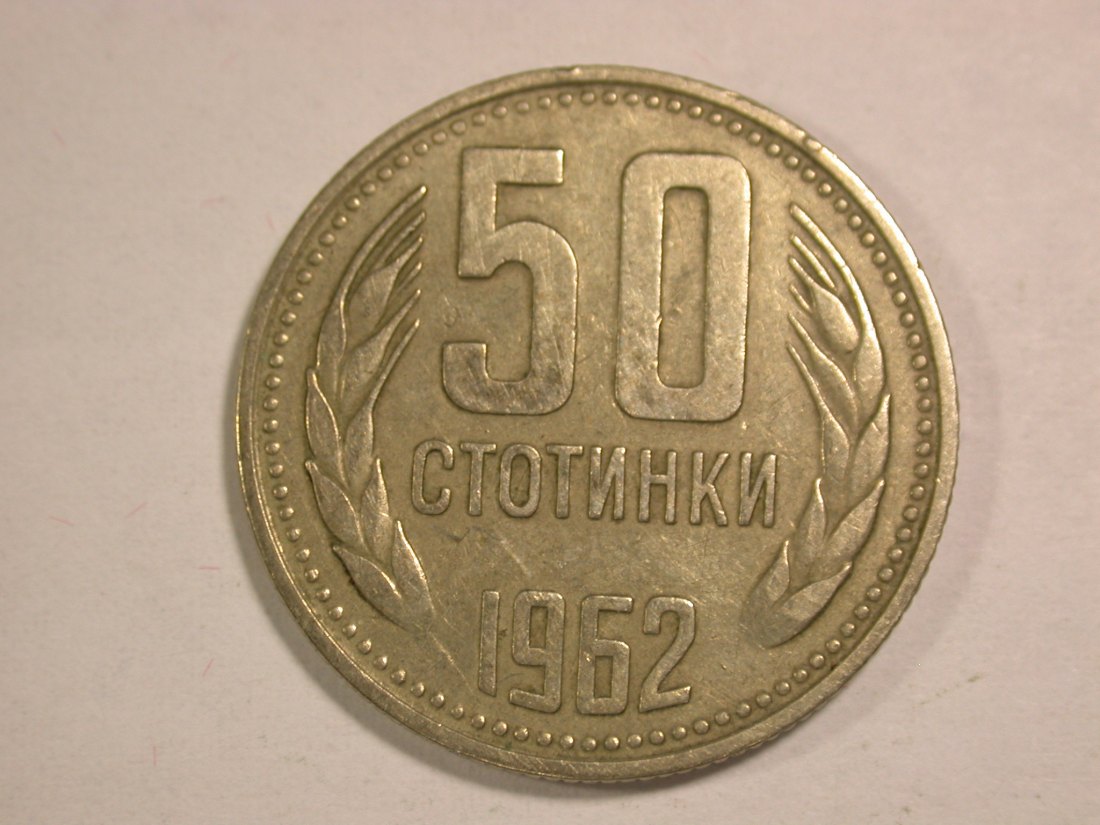  14005 Bulgarien 50 Stotinki 1962 in ss/ss-vz Orginalbilder   