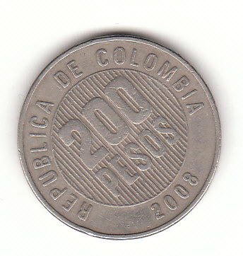  200 Pesos Kolumbien 2008(G884)   