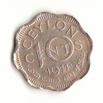  10 Cent Sri Lanka 1944 (G312)   