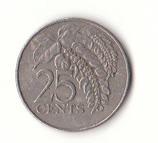  Trinidad und Tobago 25 Cent 1980( F716)   