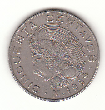  50 Centavos Mexiko 1969 (F865)   