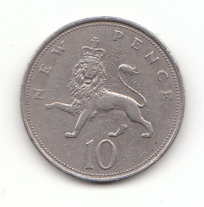  10 Pence Großbritannien 1973 (G928)   