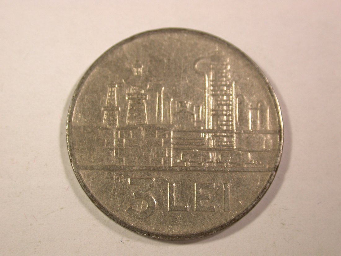 14112 Rumänien 3 Leu 1966 in sehr schön+ Orginalbilder