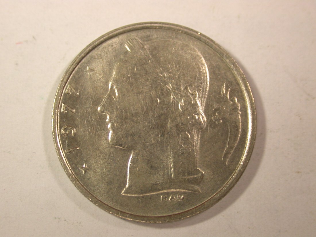 14112 Belgien 1 Franc 1977 in vz-st/f.st Orginalbilder