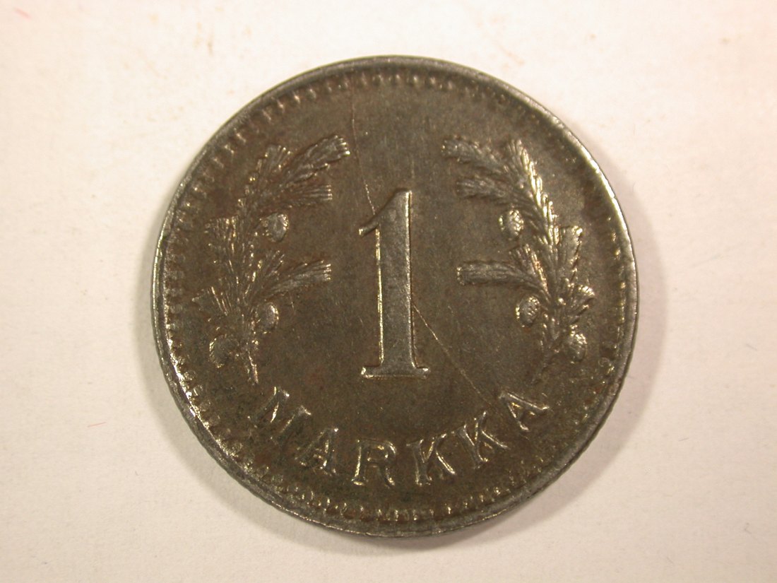  14112 Finnland 1 Markka 1952 Eisen/Iron in ss-vz/f.vz Orginalbilder   