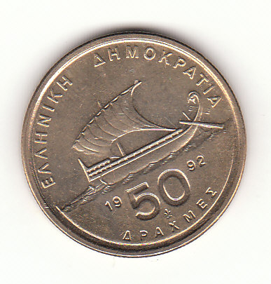  50 Drachmai Griechenland 1992  (G945)   