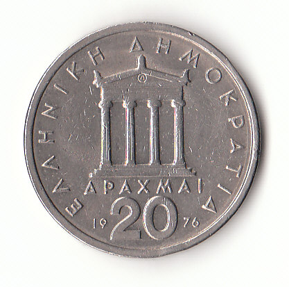  20 Drachmai  Griechenland 1976 (G952)   