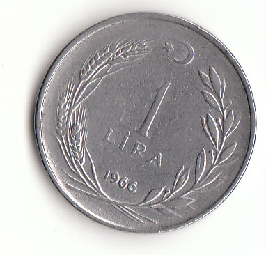  1 Lira Türkei 1966 (G954)   