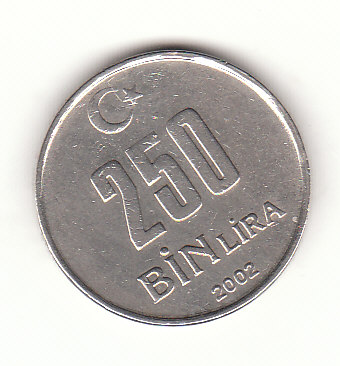  250000 Lira Türkei 2002 (G966)   