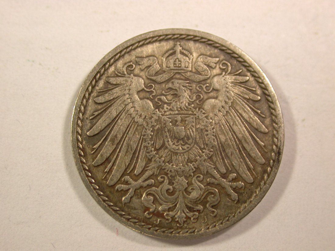  14301 KR 5 Pfennig 1911 J in sehr schön/Vorzüglich Orginalbilder   