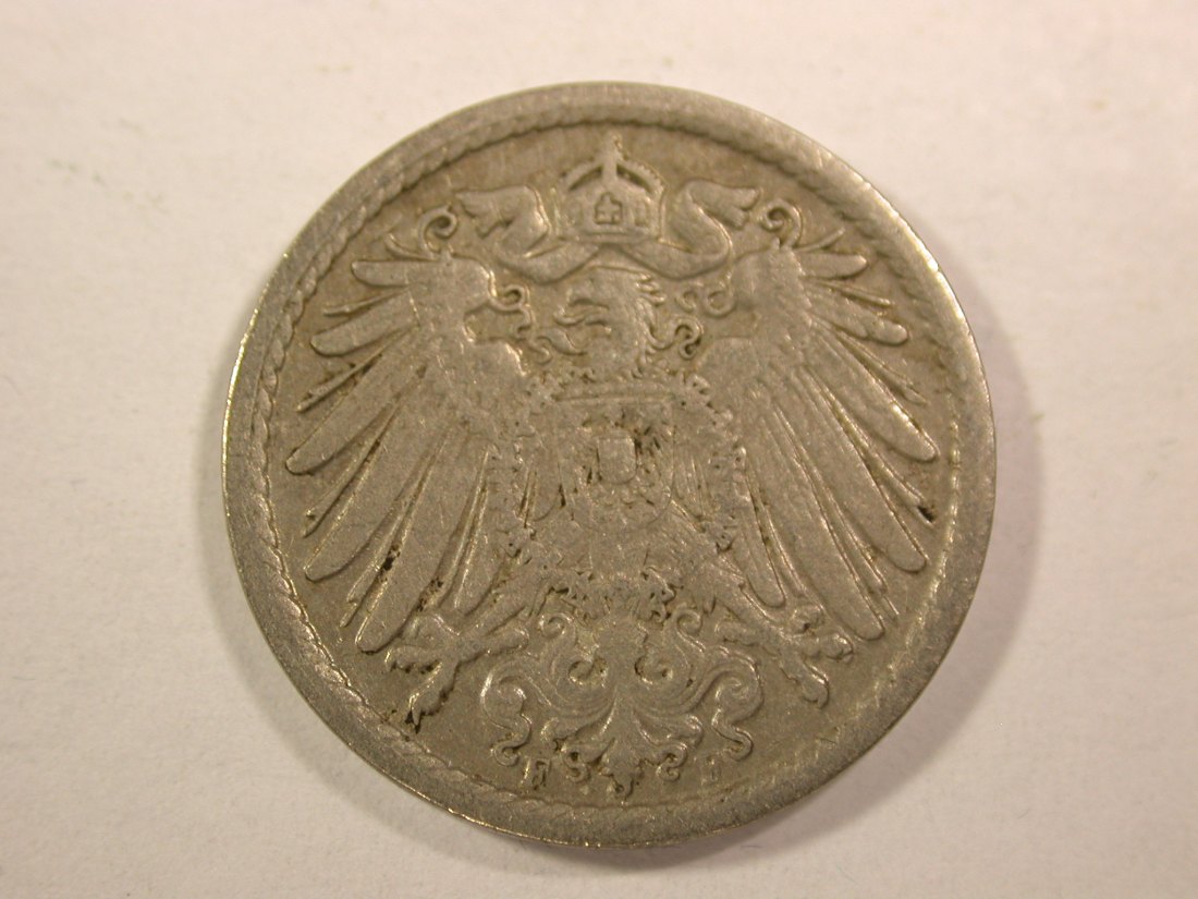  14301 KR 5 Pfennig 1906 F in sehr schön-vorzüglich Orginalbilder   