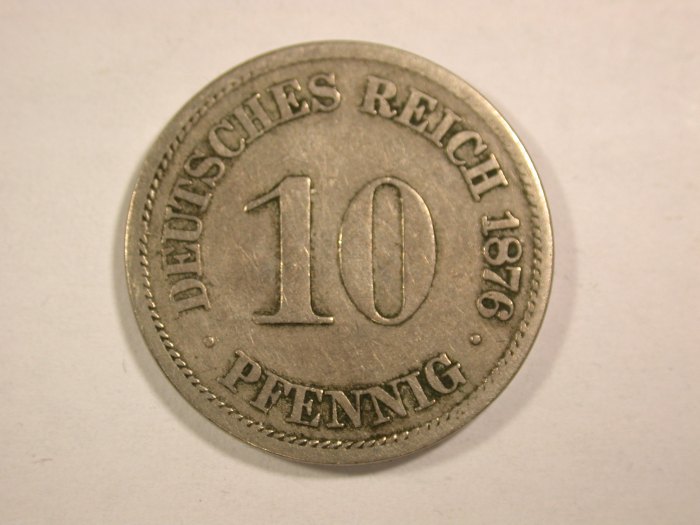  14301 KR 10 Pfennig 1876 A in schön+ Orginalbilder   