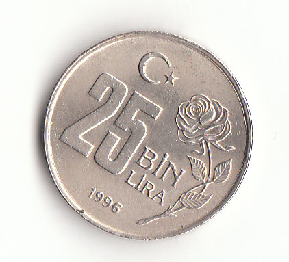  25000 Lira Türkei 1996 (G968)   