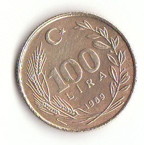  Türkei 100 Lira 1989 (G972)   