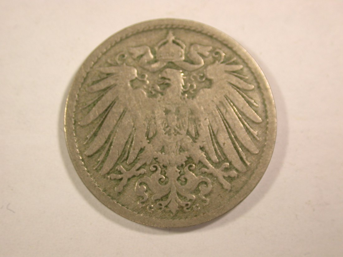  14301 KR 10 Pfennig 1890 G in ss Orginalbilder   