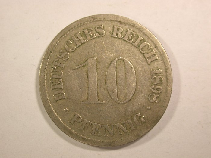 14301 KR 10 Pfennig 1898 D in ss Orginalbilder   