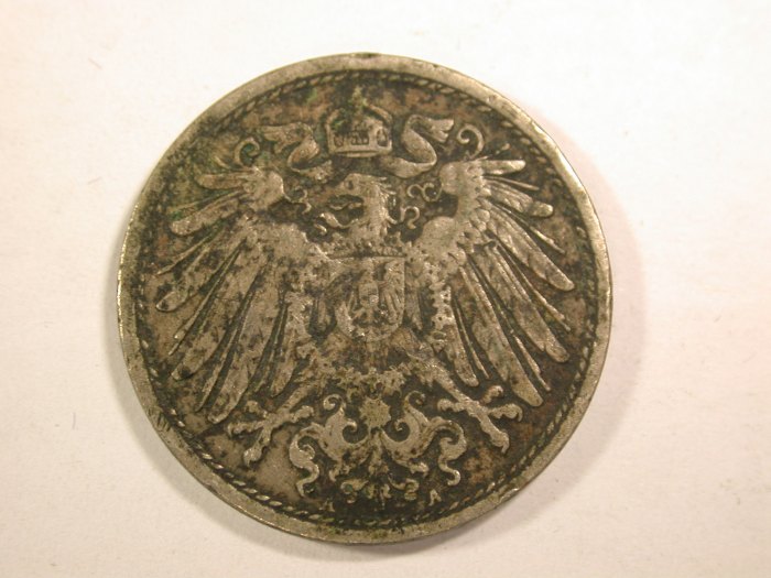  14301 KR 10 Pfennig 1903 A geschwärzt, in ss+ Orginalbilder   