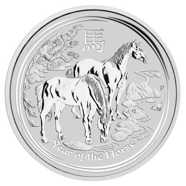  AUSTRALIEN 2014 JAHR DES PFERDES 1 $ Silber st   