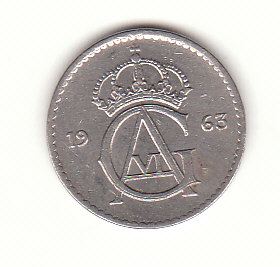  25 Öre Schweden 1963 (G410)   