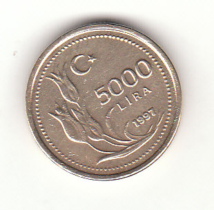  5000 Lira Türkei 1997 (H003)   